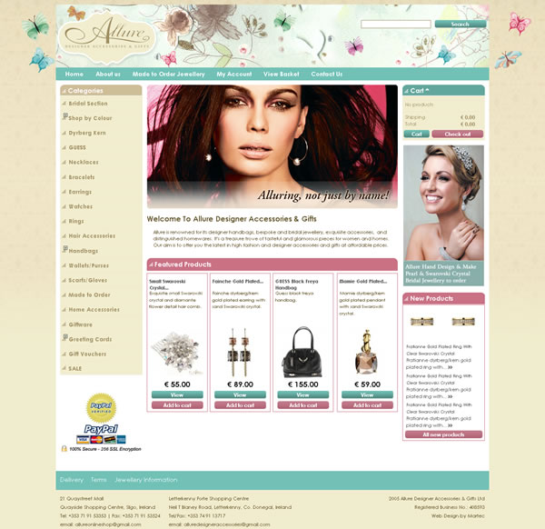 Allure Designer Sligo Ecommerce Website