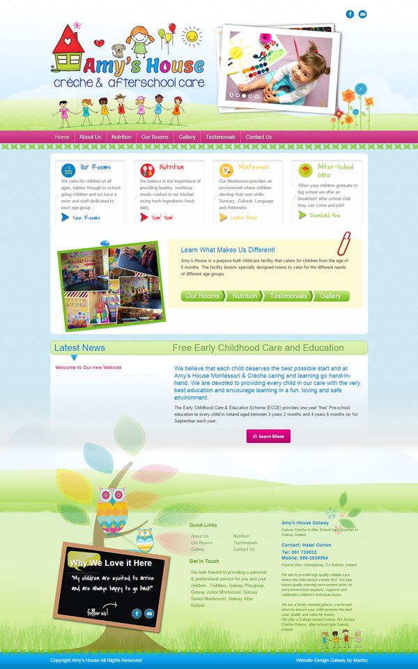 Amys House Galway Creche Logo & Website Design