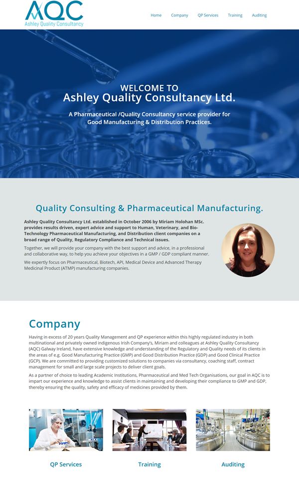 Ashley Quality Consultancy Web Design Galway