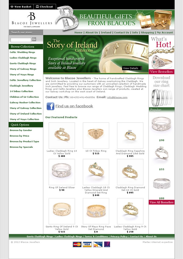 Blacoe Jewellers Ecommerce Website