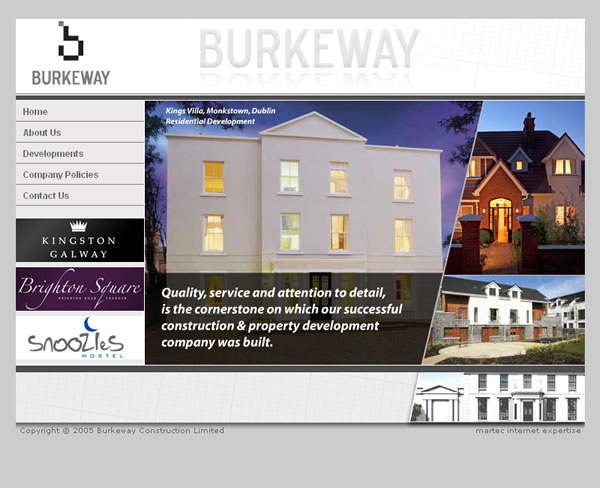 Burkeway Construction Galway Web Site Design