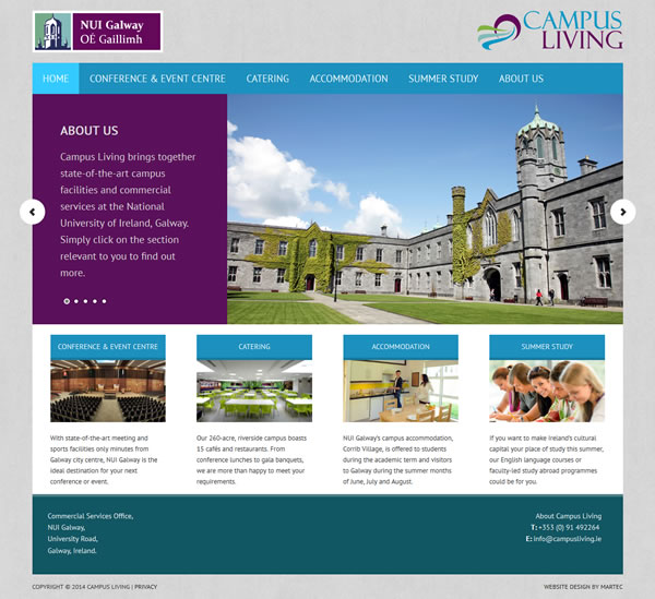 Campus Living NUI Galway Logo & Website