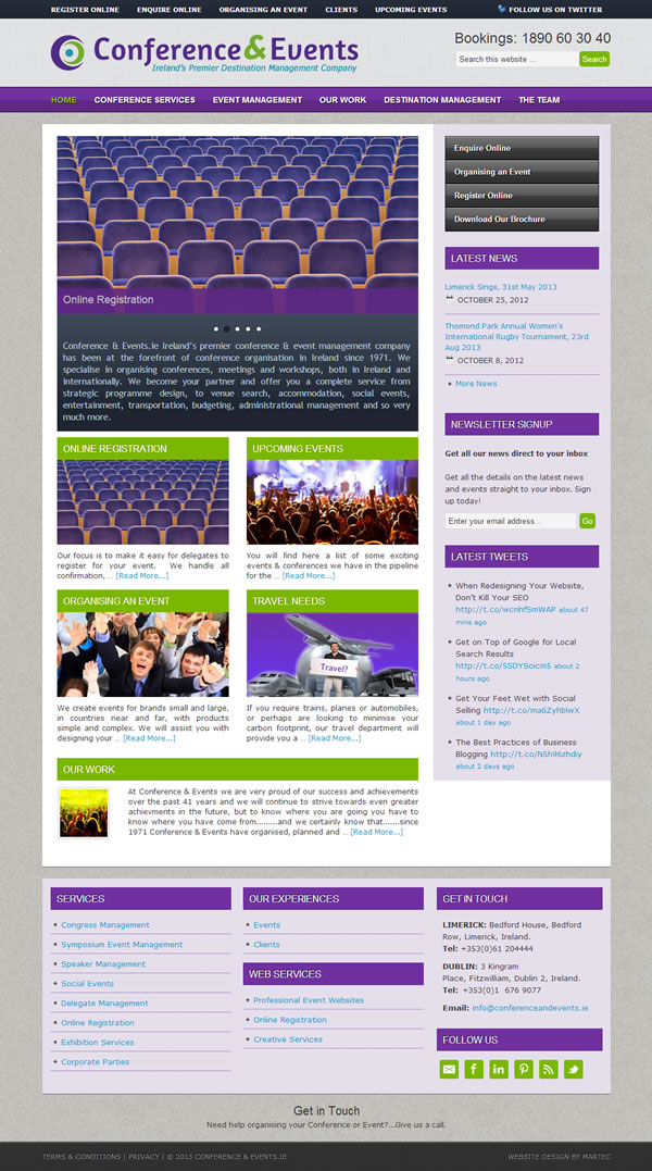 Conference & Events Logo and Website Design