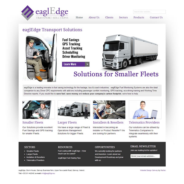 EaglEdge Transport Website Design Galway