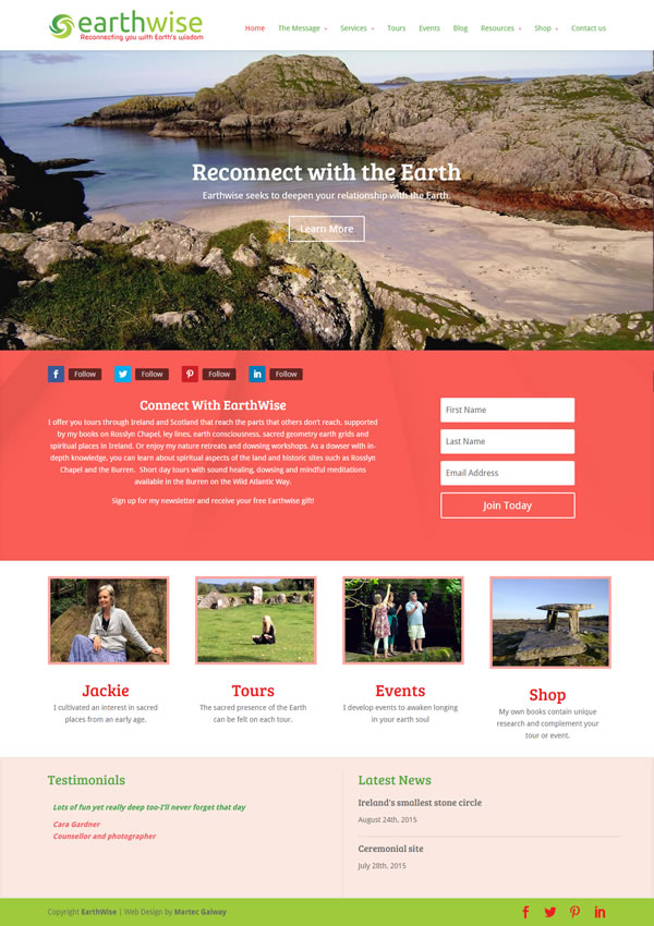 Earthwise Logo & Web Site Design Ireland