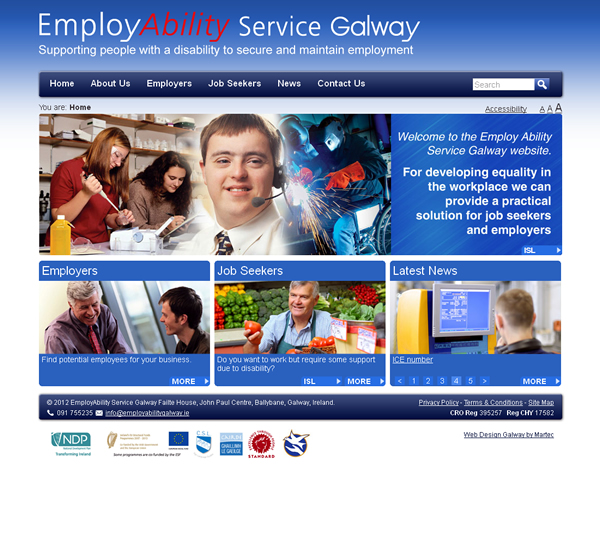 Employability Service Galway Web Design