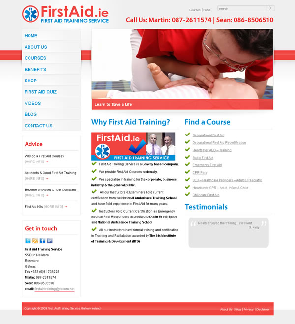 First aid Logo and website