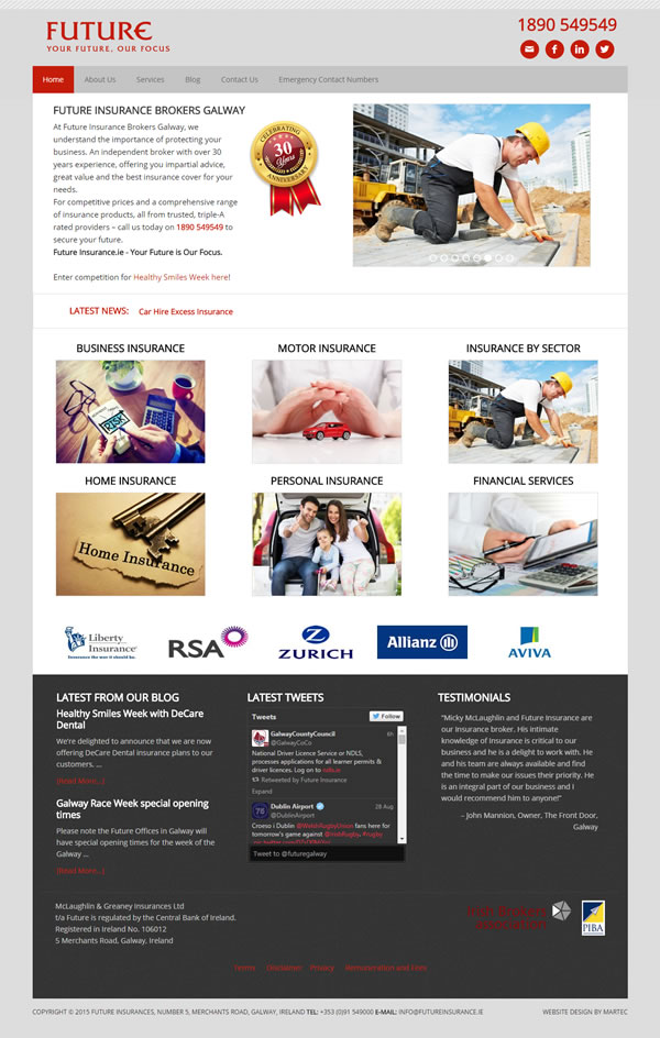 Galway Insurance Broker Website Design Galway