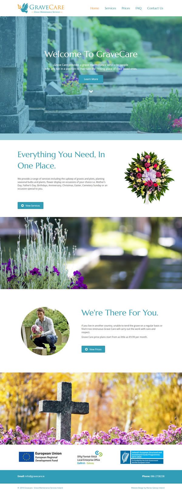 GraveCare Galway Web Design & Logo Design