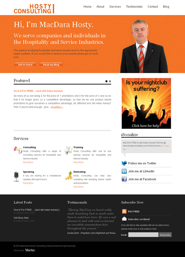 Hosty Consulting Logo and Website Design