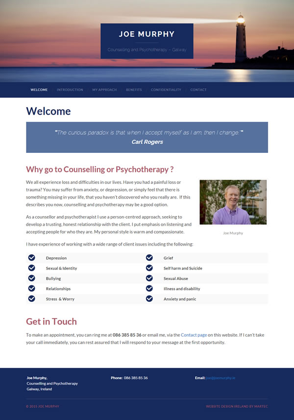 Joe Murphy Counselling and Psychotherapy – Galway