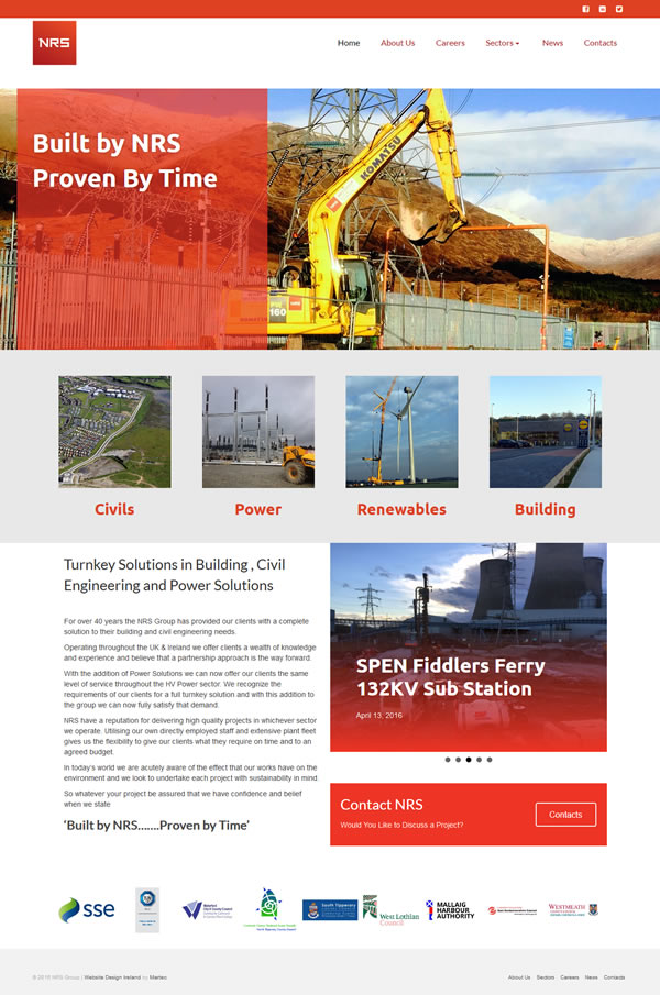 NRS Construction Web Site Design Mayo