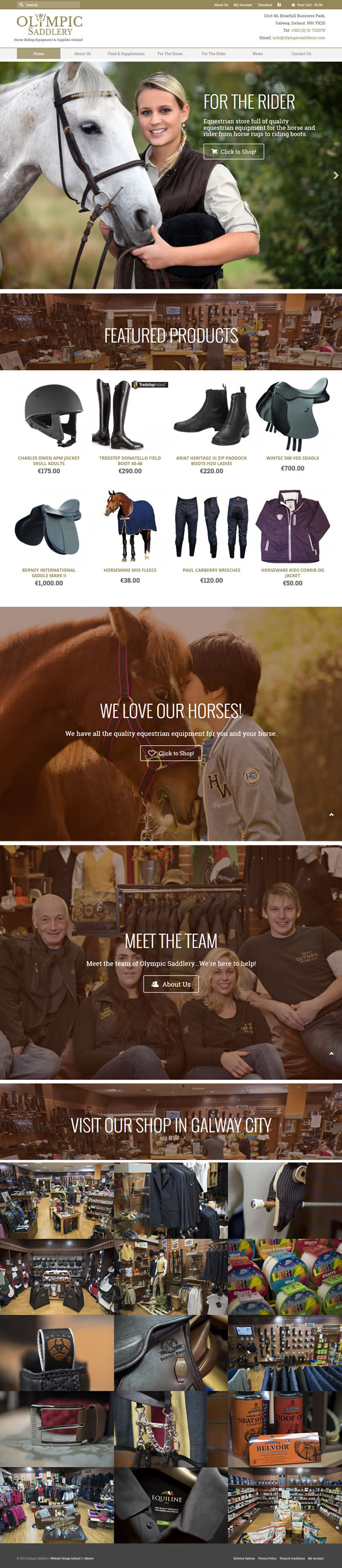 Olympic Saddlery Ecommerce Web Design Galway Ireland
