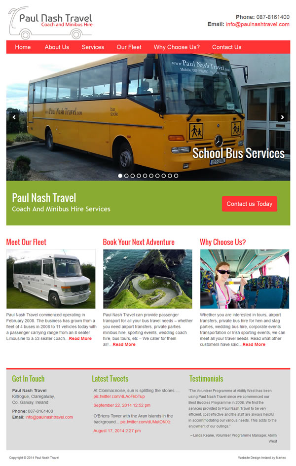Paul Nash Travel Ireland Logo Design and Website
