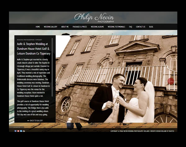 Philip Nevin Wedding Photographers Logo Design and Website