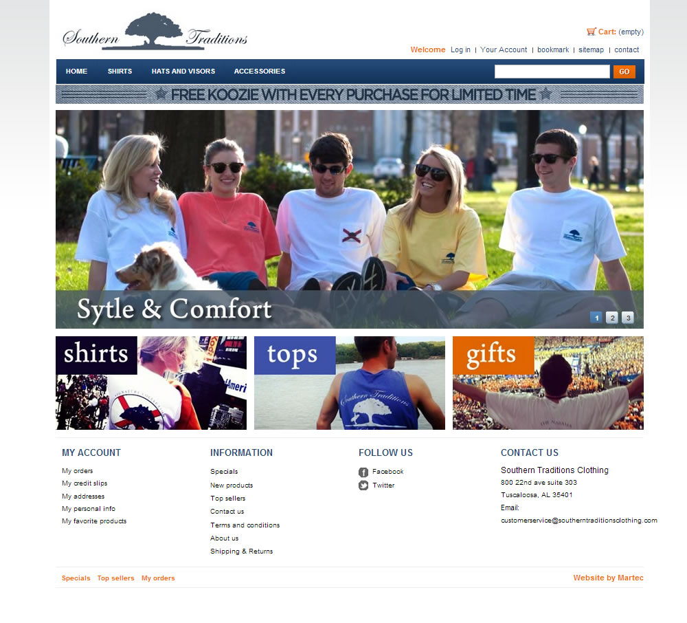 t shirt ecommerce website