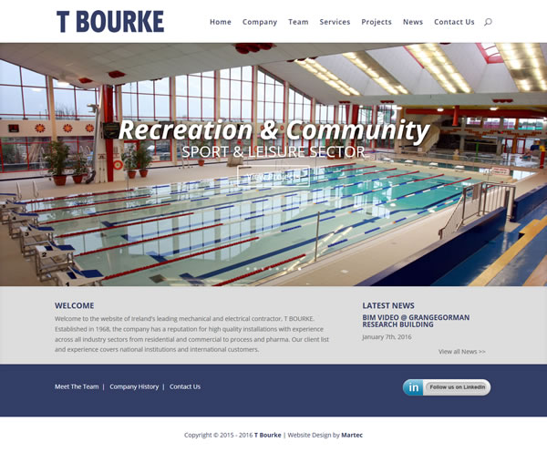 T Bourke Construction Web Design Ireland