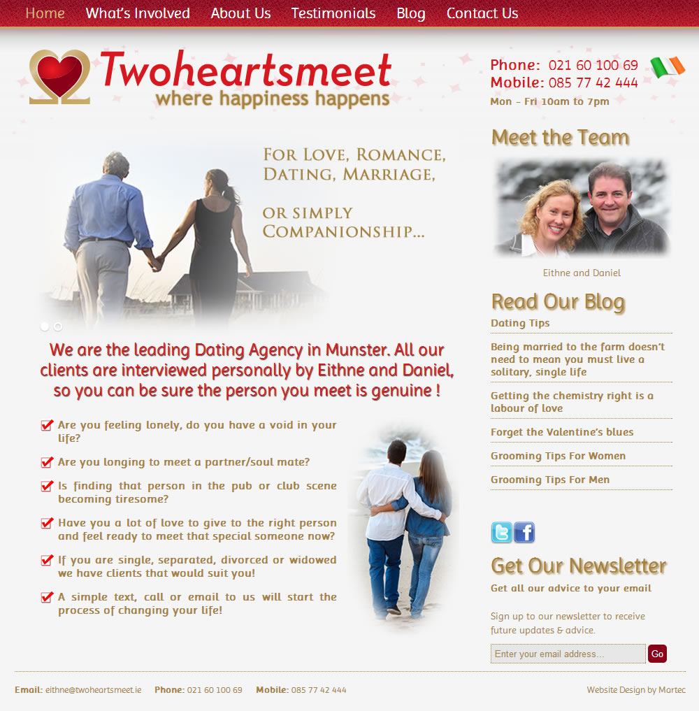 dating agency website design