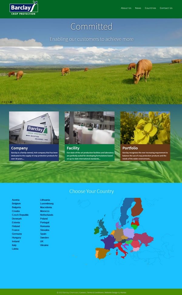 Website Design for Barclay Chemicals Ireland