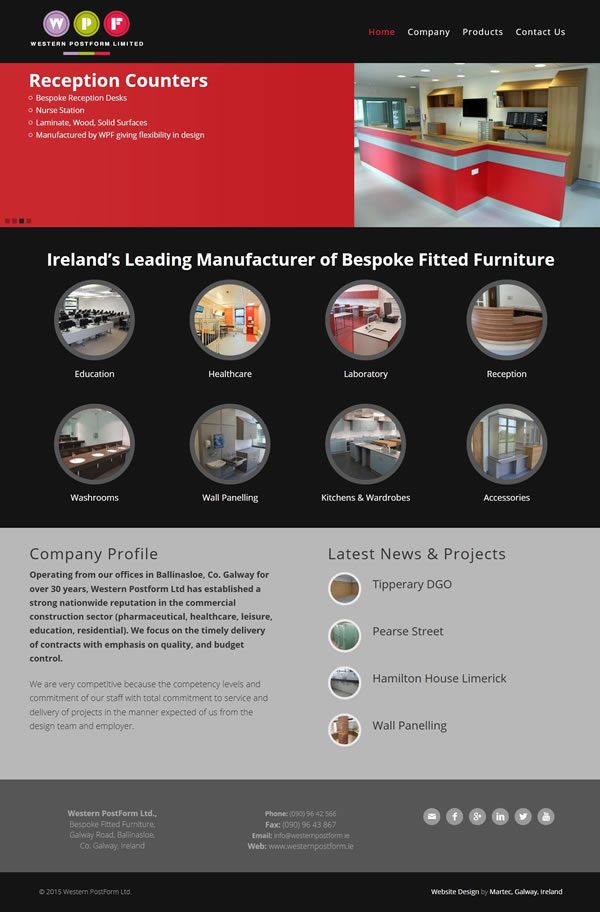 Western Post Form – Furniture Website Design Ireland