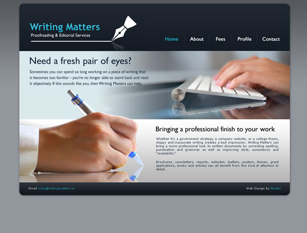 Writing Matters Galway Logo and Website Design